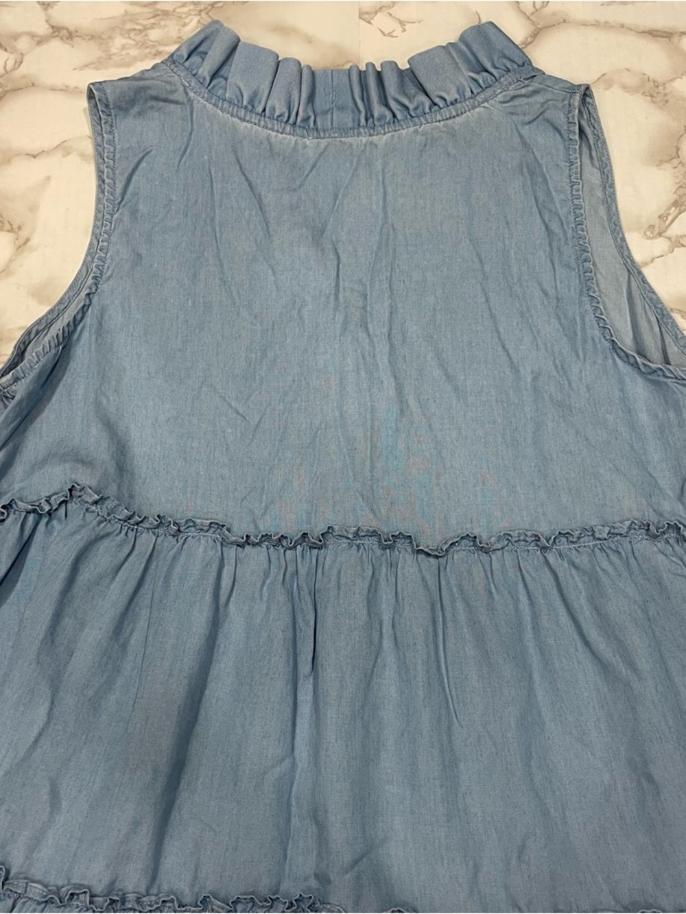 Crown & Ivy Tiered Dress in Blue - Picture 6 of 8